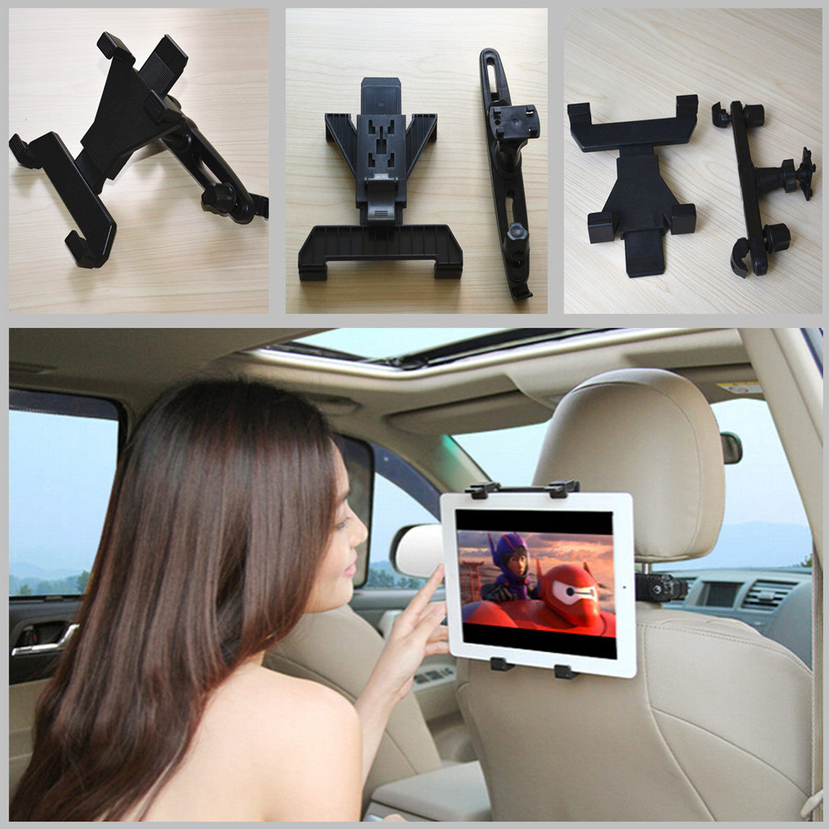 Car Universal 360¡ãAdjustable Back for Seat Headrest Mount Holder For Galaxy