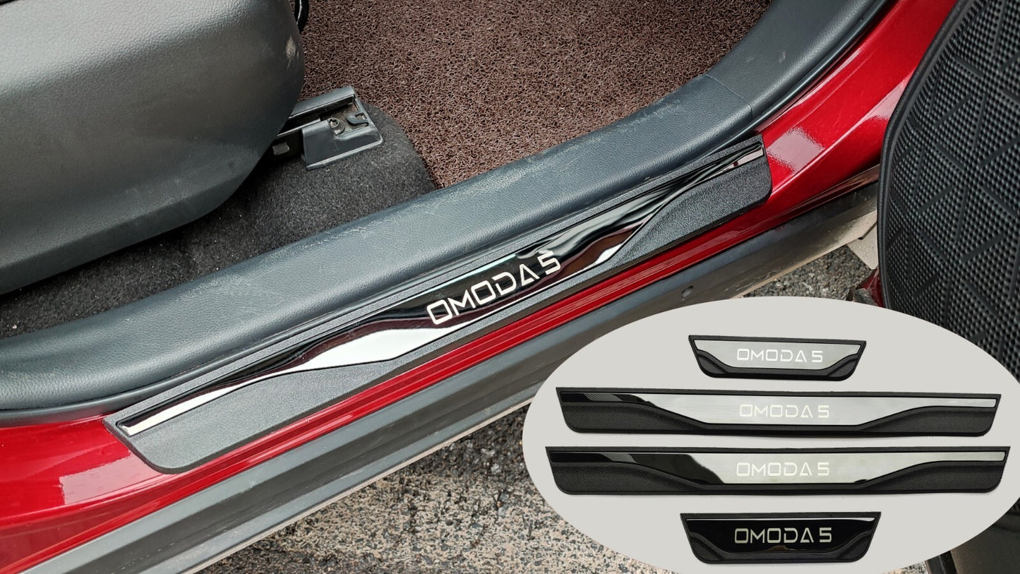 For 2023 for Chery Omoda5 Car Accessories Door Sill Protector Scuff Guard Trim Cover
