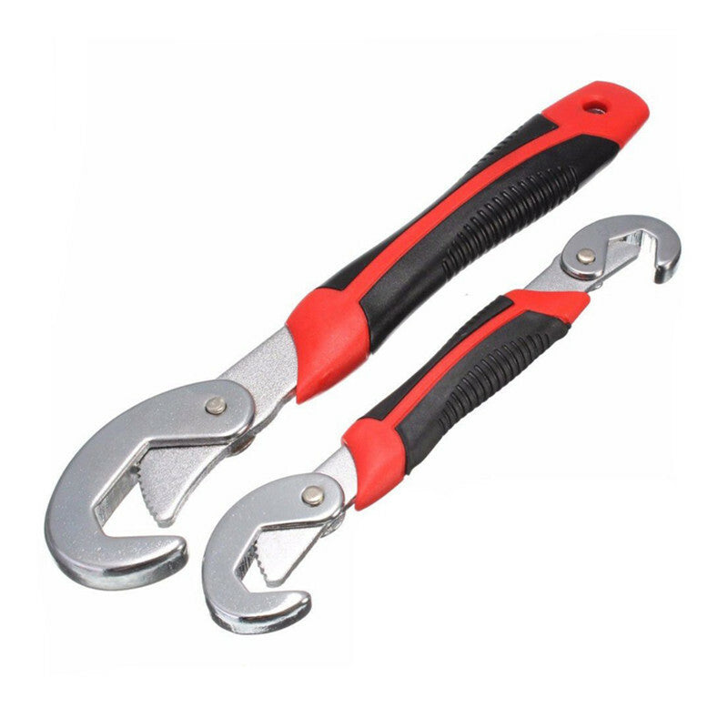 2x Car Portable Adjustable Quick Snap Grip Wrench Wrench Hand Universal Tool Set
