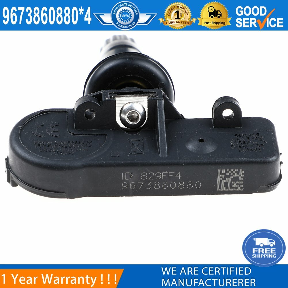 4PCS Tire Pressure Sensors TPMS 433MHZ 9673860880 For Fits for Citroen C4 for Peugeot