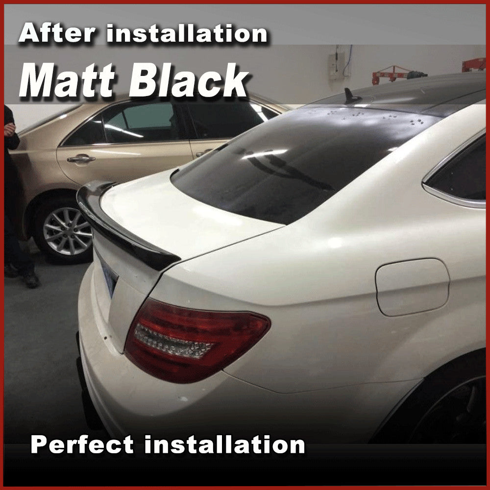 Matt Black Rear Trunk Spoiler Wing Lip for Benz C204 C200 C350 C63 Coupe 2008-14
