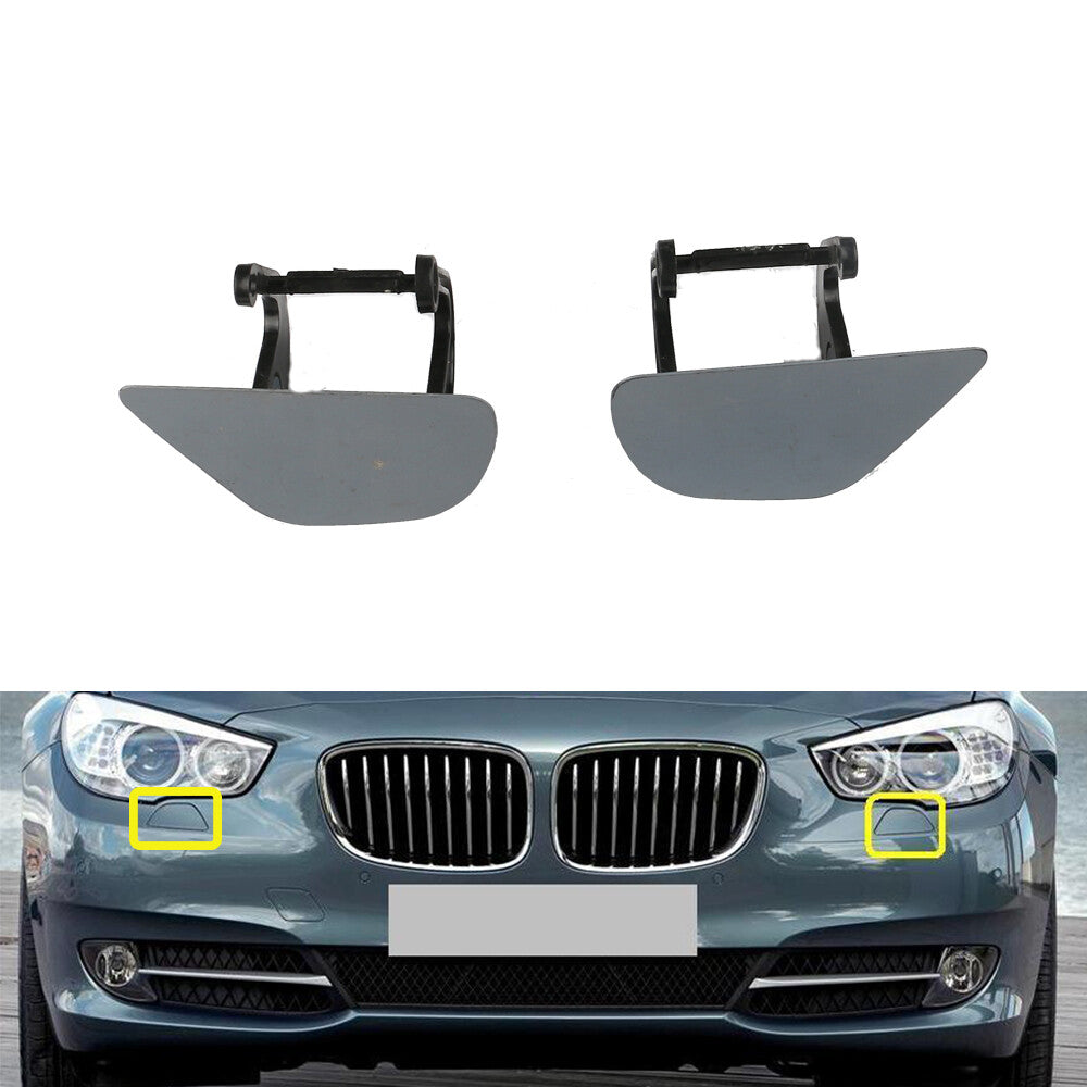 Fits For 10-17 for BMW 5-SERIES GT LH RH Headlamp Washer Spary Cap Cover Unpainted