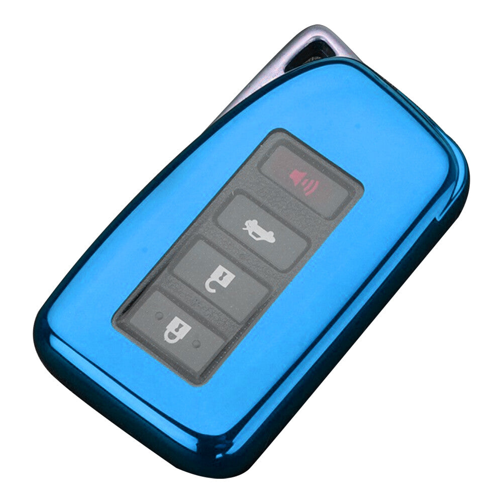 Chrome Blue TPU Key Fob Cover Fit for Lexus for ES RX IS GS LX NX RC