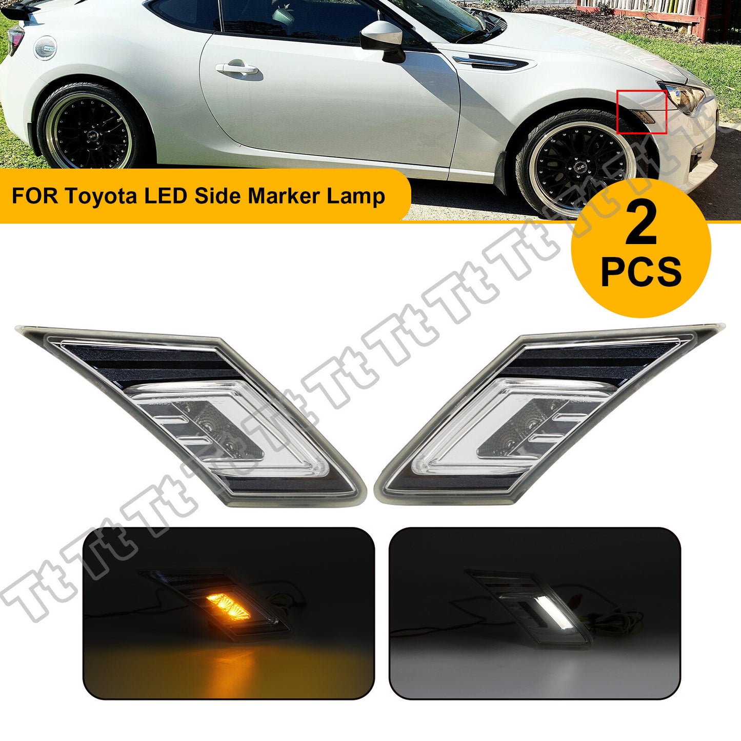 Suitable for 2013 for Subaru BRZ for Scion FR-S LED side marker turn signals and parking lights.