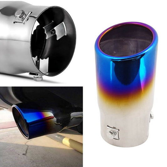 Car Muffler Tip Muffler Stainless Steel Exhaust Pipe Roasted Blue Tail Throat