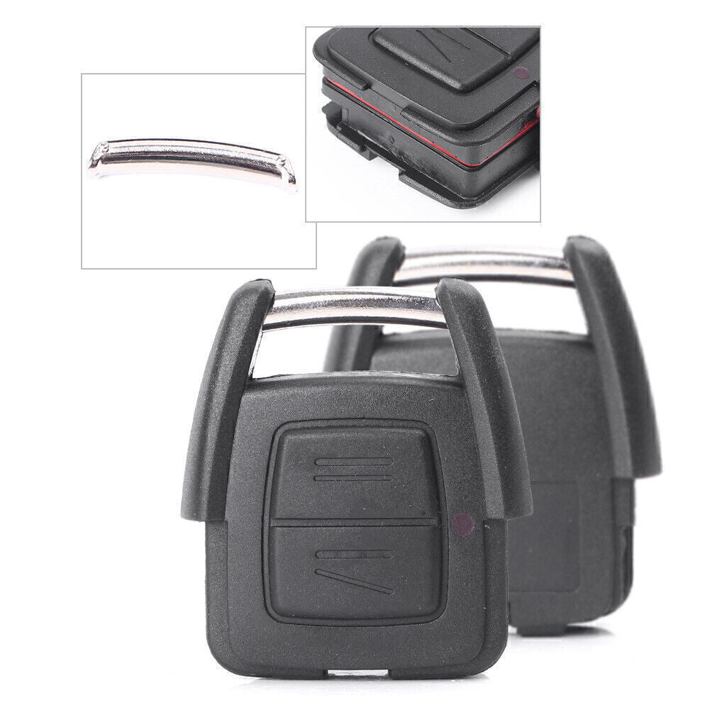 for Vauxhall for Opel Astra G Zafira Vectra C Blk 2 Button Remote Fob Case Key Shell