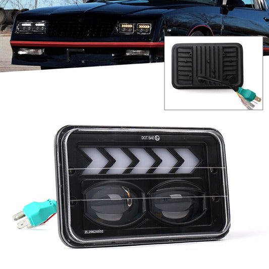 Car 4x6 LED Square Headlight Spot High Low Beamg for Offroad Truck for Wrangler
