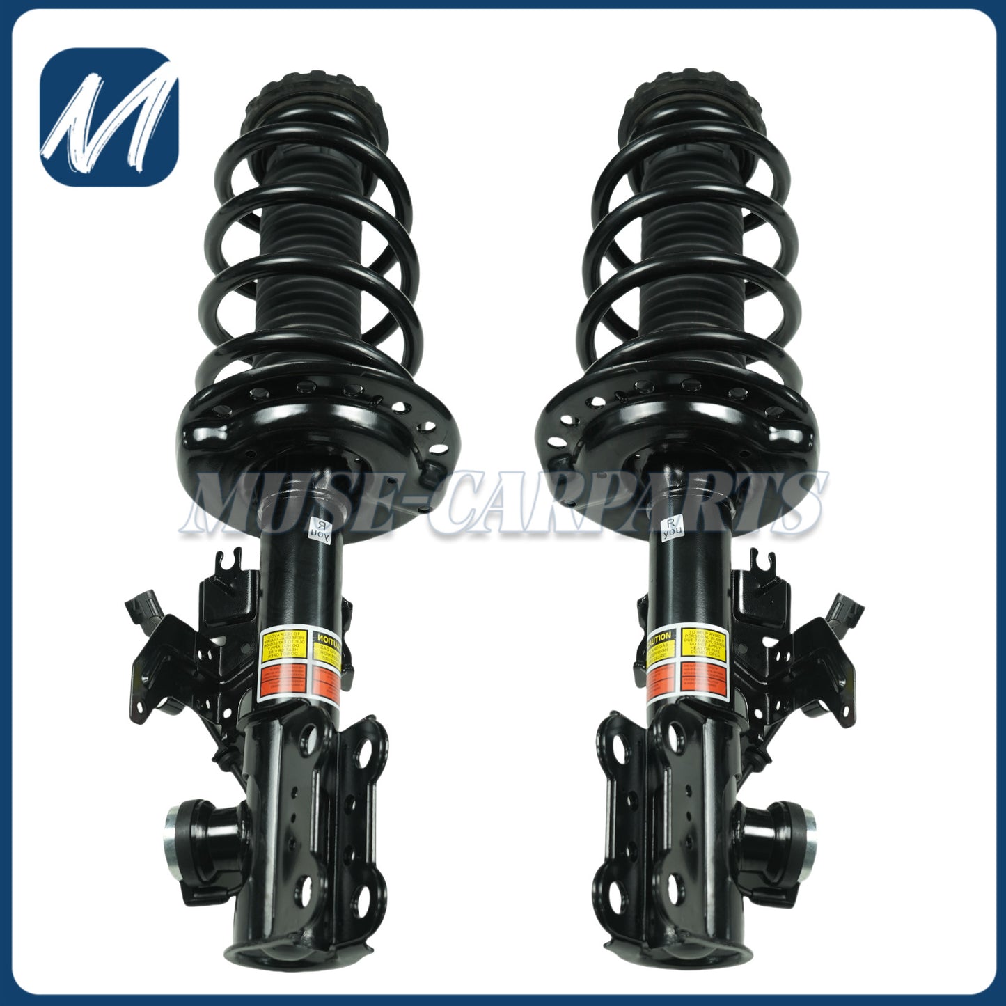2-Piece Rear Shock Absorber Struts with Electric Adjustment for Cadillac XT5 for GMC Acadia 2017-2020