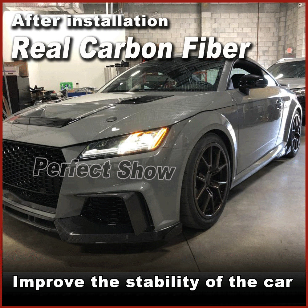 for Audi TTRS/ TTS/ TT S line 2015-2018 REAL Carbon Side Skirts Splitter Spoiler
