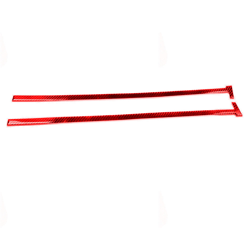 Red Carbon Fiber Dashboard Decal Strip Cover Trim for Tesla for Model Y 3 2017-2022