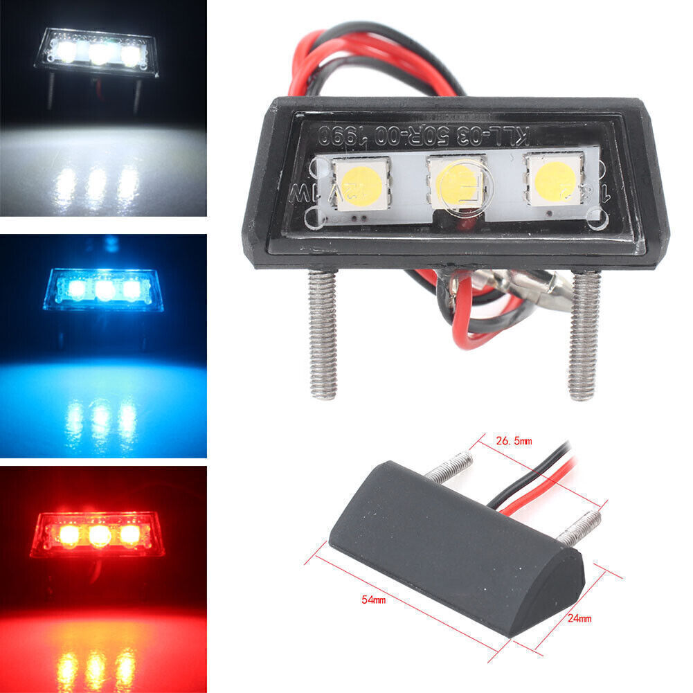 1x Moto Universal LED License Plate Tag Light/ Interior Step Light Lamp