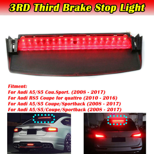 Third, the rear high-mounted brake stop light (model 8T0945097B) is suitable for Audi A5 and S5. (09-16)