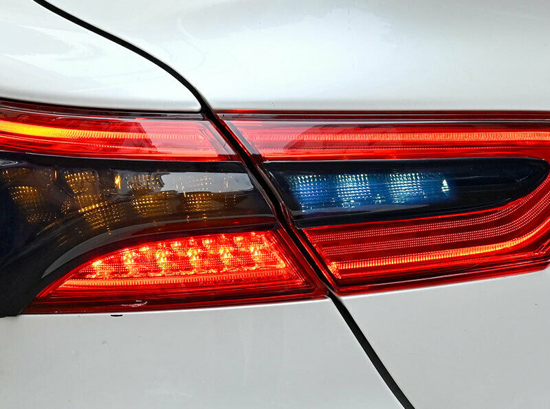 for Toyota for Camry 2018-2023 Smokey Black Rear Tail Light Lamp Cover Trim ABS Deco