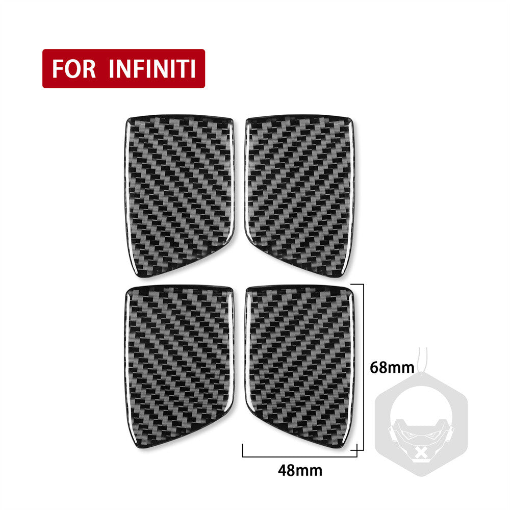 4¡Á Carbon Fiber Interior Door Handle Bowl Cover for Infiniti G37 Sedan 2007-2013