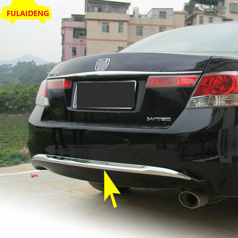for Honda Accord 8th 2008-2013 ABS Chrome Rear Bumper Protector Cover Strip Trim
