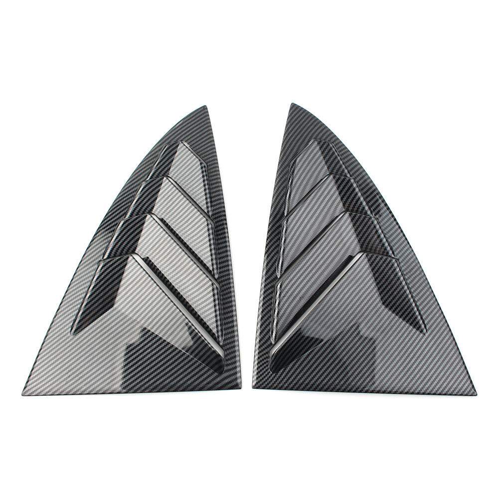 2x Side Vent Window Scoop Louver Trim Fit for Tesla Model 3 2017-2022 Carbon Fiber