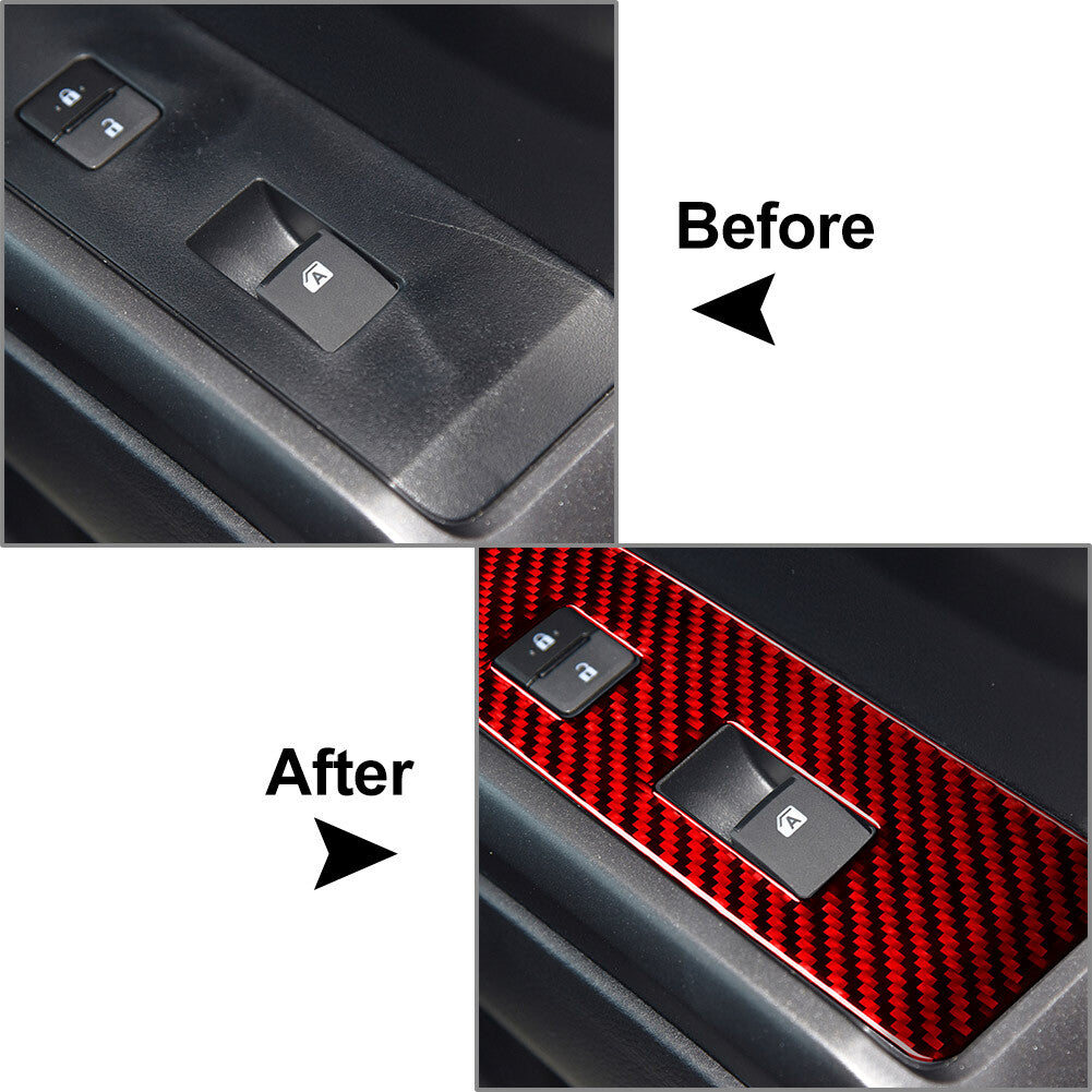 LHD Interior Door Window Lift Switch Control Panel Cover Trim Fit for Toyota Tacoma