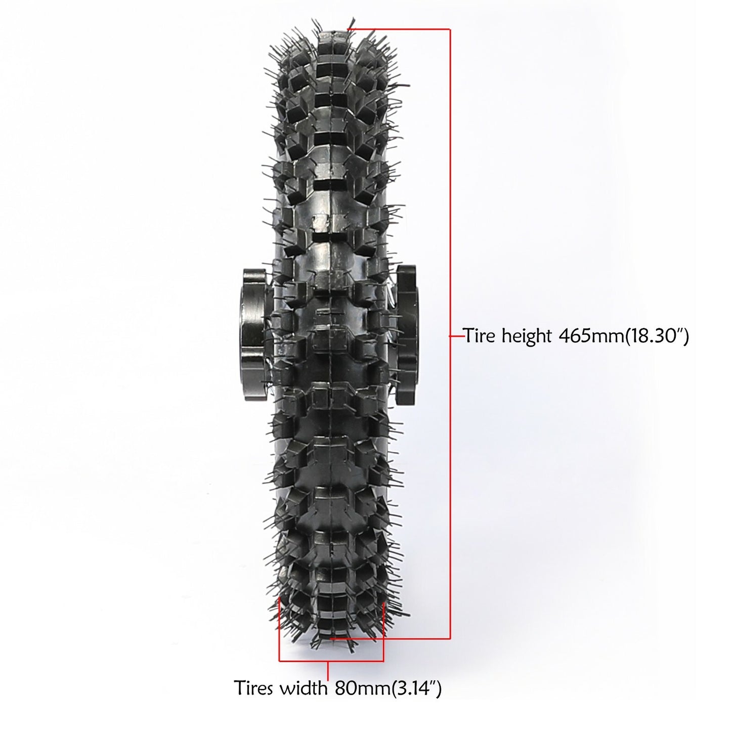 12-inch rear wheel, 80/100-12 tire, 3.00-12 rim, rotor sprocket suitable for pit bike SSR 125CC