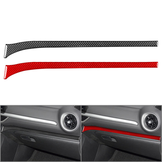 Carbon Fiber for Co -pilot Dashboard Panel Trim Strip for Kia Forte Cerato K3 2019-23