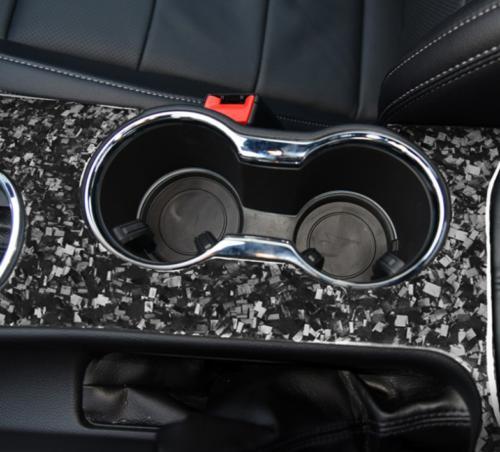 Forged Carbon Fiber Control Gear Shift Panel Cover Trim for Ford for Mustang 2015-22