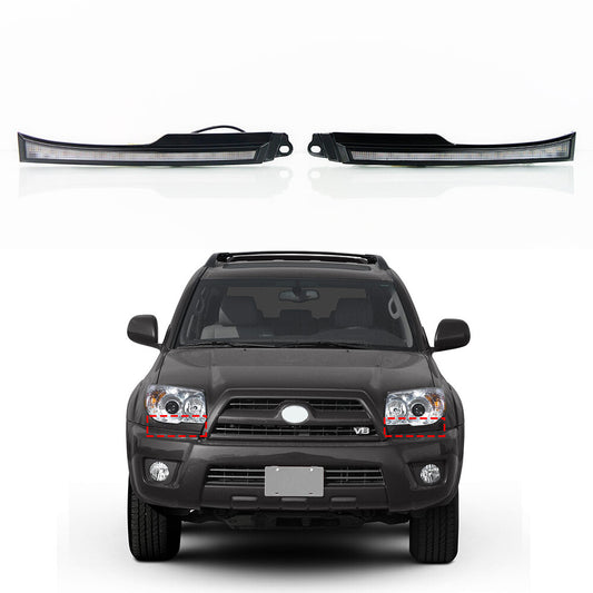 2-pack for Toyota 4Runner 2006-2009 LED DRL turn signal front marker headlights