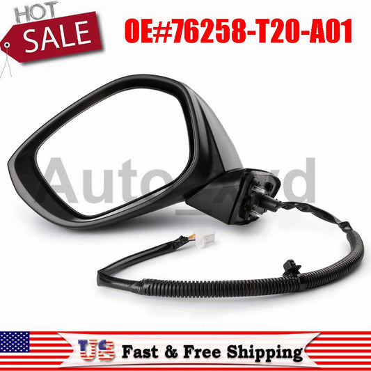 3 Pins Power Adjust Black Mirror Left Driver Side 76258T20A01 for Honda for Civic
