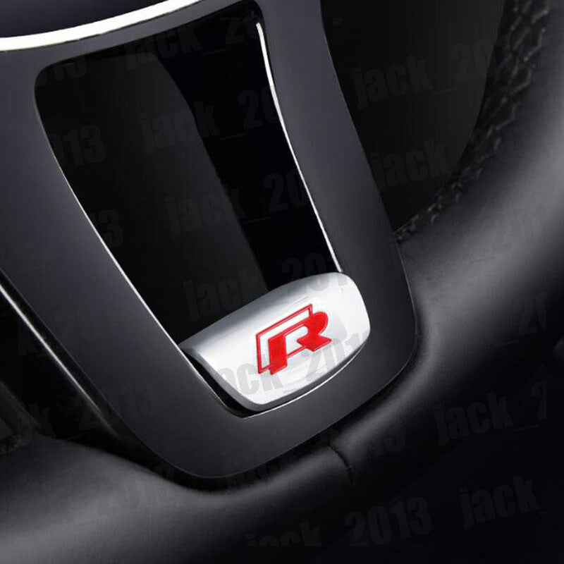 steel R Steering Wheel Sequin Cover Trim for Volkswagen for VW T-ROC 2018-2022