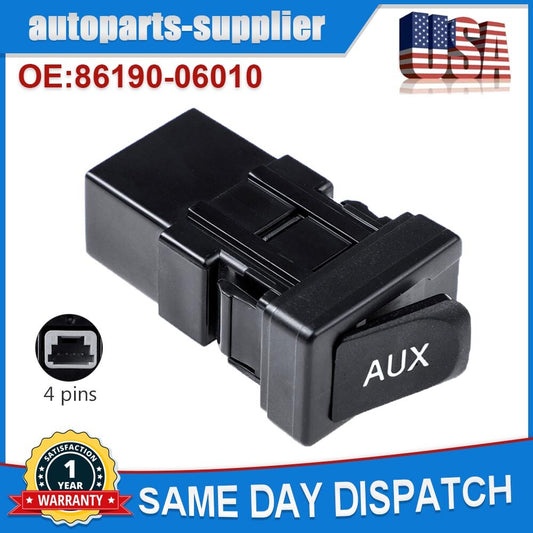 Auxiliary port auxiliary stereo adapter input jack for Toyota 86190-02010 86990-06010