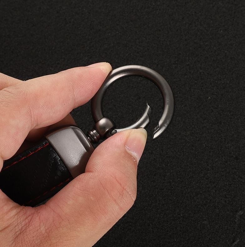 Suitable for S90 car keychains, key rings, key fobs, car accessories, black leather