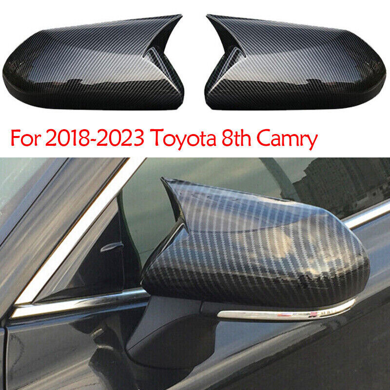 Carbon Fiber Car Side Mirror Cover Cap for Toyota 8th 2018+ for Camry M Style 2PCS