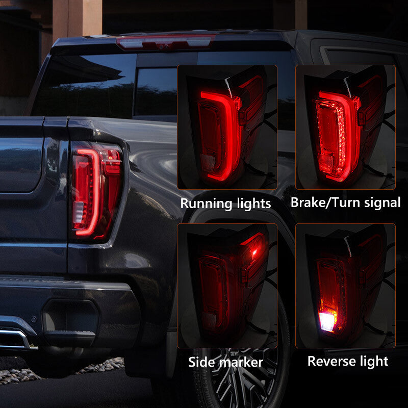 2019-2023 for GMC for Sierra 1500 Factory All-LED Taillights and Brake Lights
