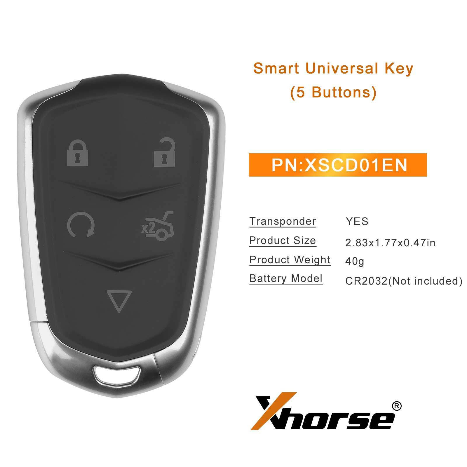 XSCD01EN for Smart Key XM38 Series TOY.T 5 Buttons Universal add 8A,4D type