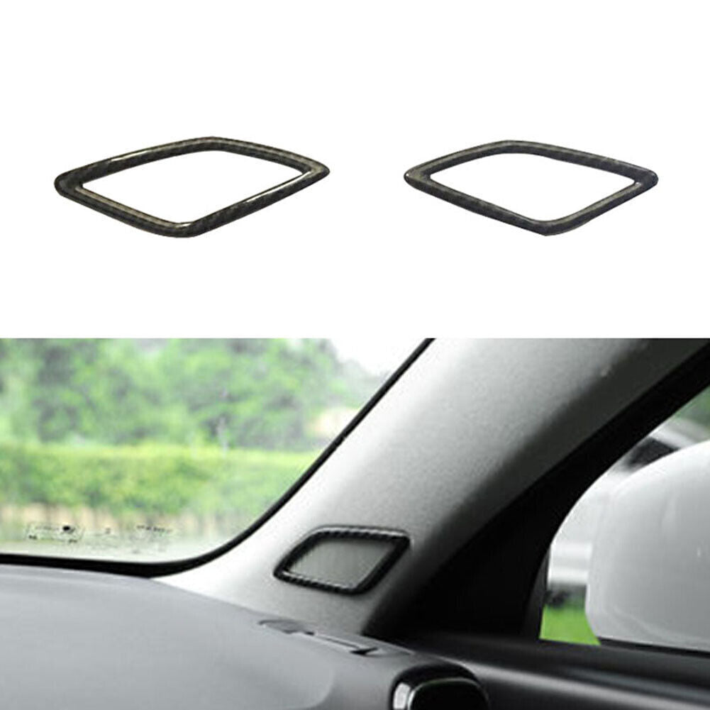 Inner A-Pillar Speaker Decor Cover Trim ABS for Volvo XC40 2018-20 Carbon Fiber
