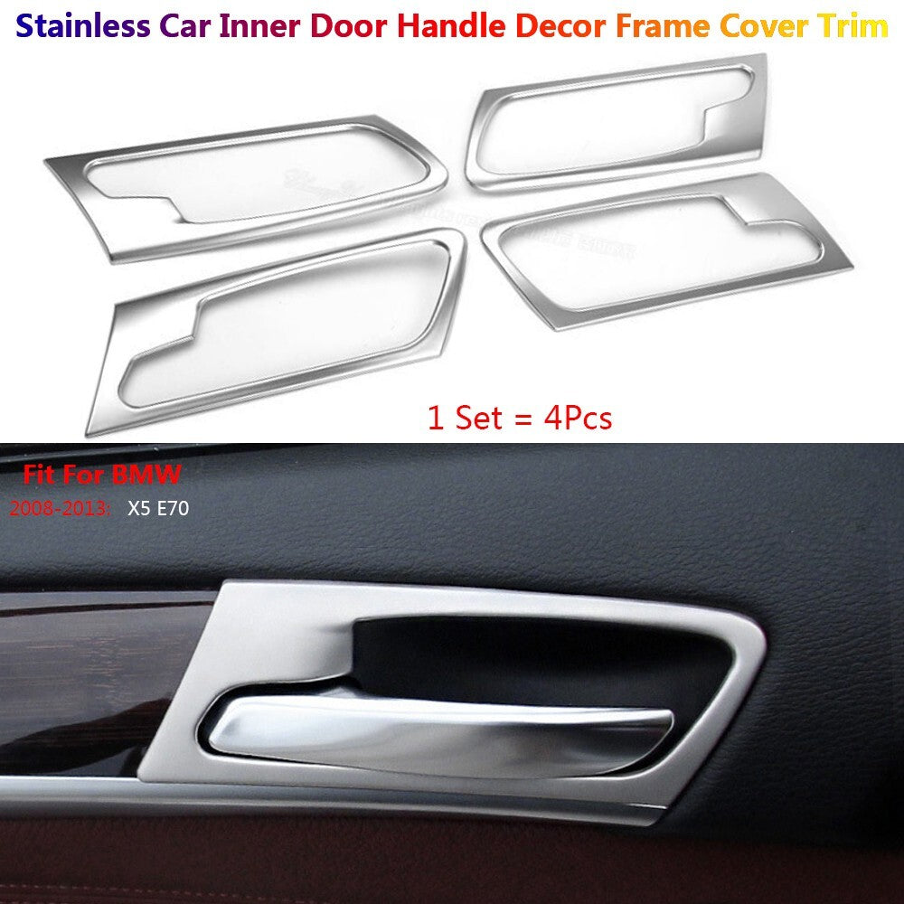 Stainless for BMW X5 E70 Car Interior Inner Door Handle Bowl Cover Accessories