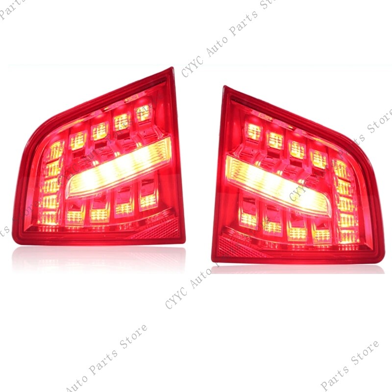 Pair LED Inner Tail Light for Audi A6 C6 S6 Quattro RS6 Saloon Sedan 2009-2011