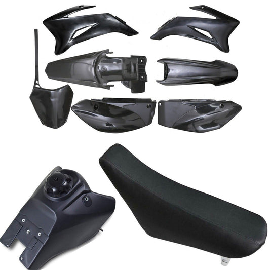 Fuel tank plastic fender for seat kit for Dirt Pit bicycles and for Yamaha TTR110 motorcycles