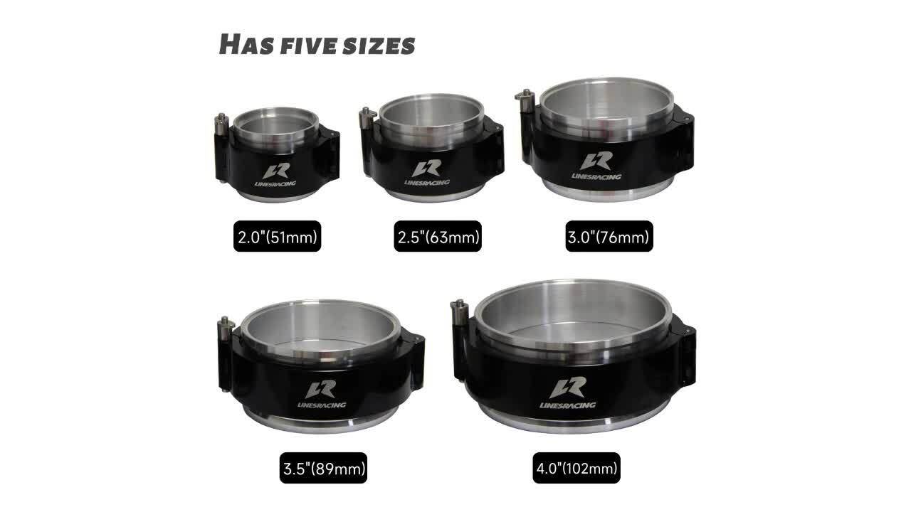 2'' 51mm Aluminum HD Intake V-Band Clamp Flange Intercooler Pipe Quick Release