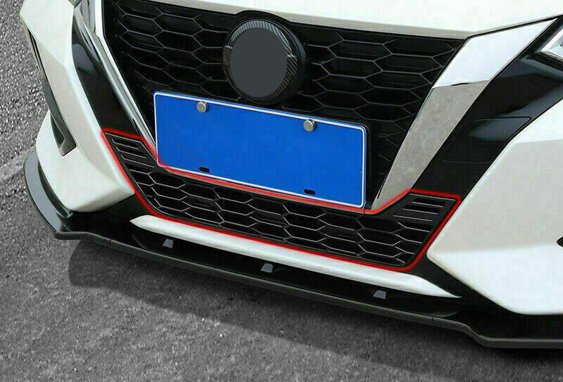 for Nissan Sentra 2020-2023 Gloss Black Front Bumper Lower Honeycomb Grille Trim