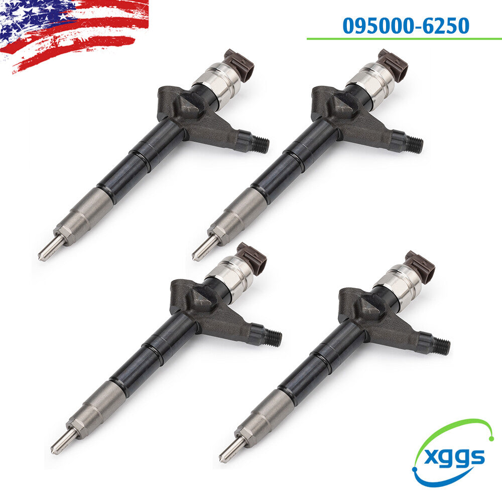 4Pcs Fuel Injector 095000-6250 16600EB70C for Nissan Navara YD25 DDTi D22 D40