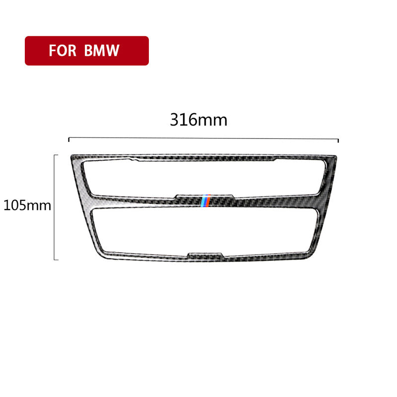 for BMW F30 F35 2003-2018 Real Carbon Fiber M Color Center CD Panel Cover Tri