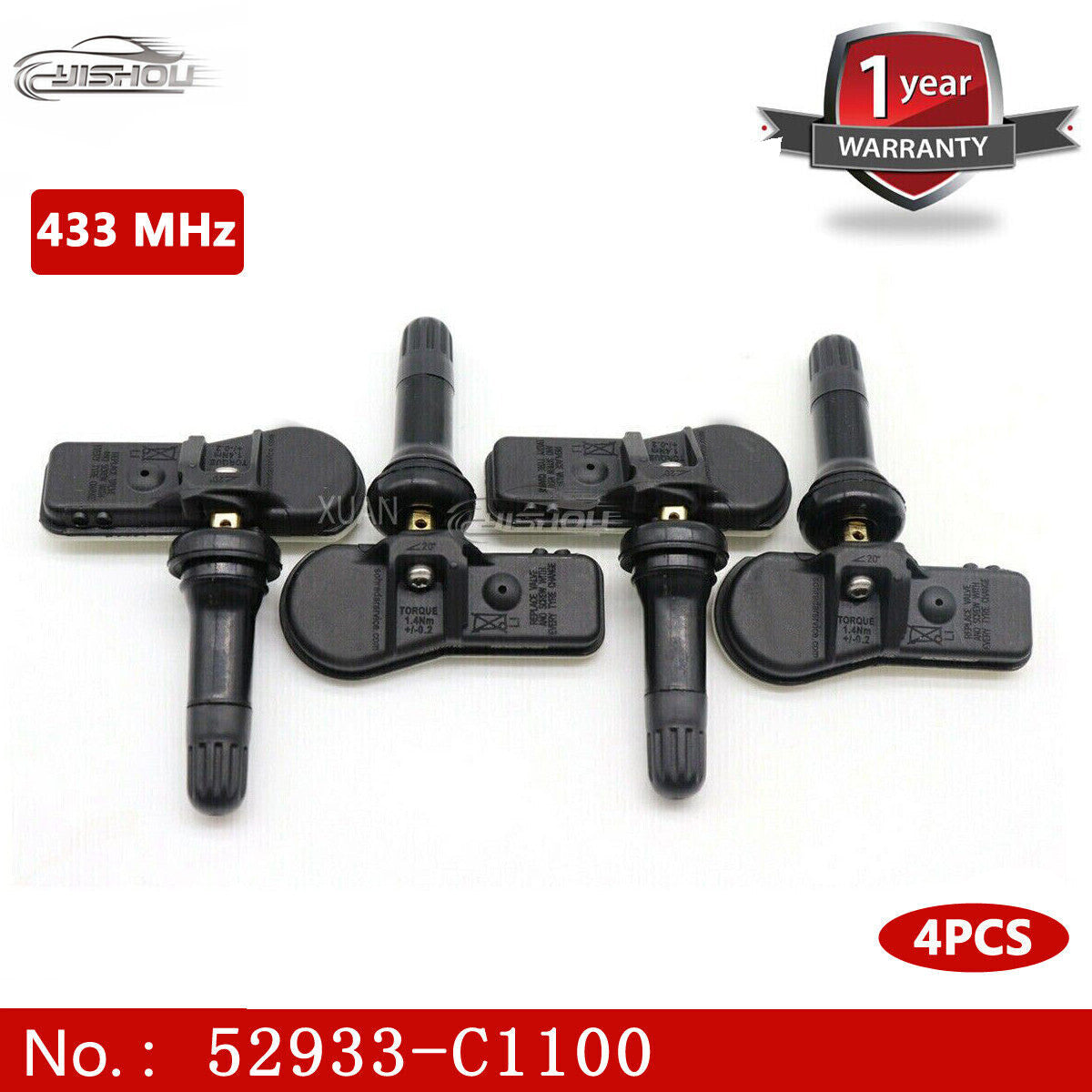 4-piece Tire Pressure Monitoring System (TPMS) sensor for Hyundai for Tucson LF 52933-c1100