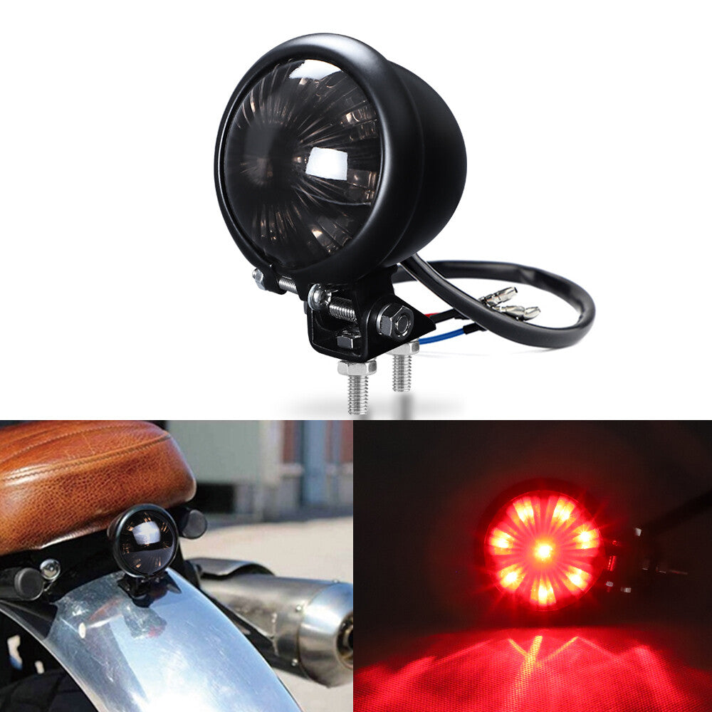 Motorcycle LED Tail Light Brake Rear Stop Lamp fit for Cafe Racer Bobber Chooper