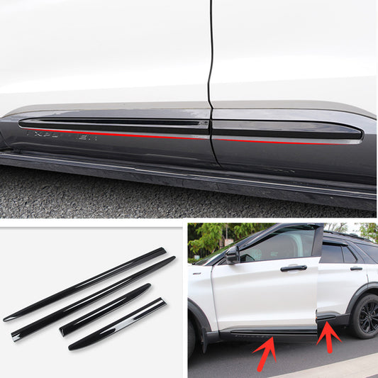 for Ford Explorer 2020-2022 ABS Black Side Door Body Molding Cover Stripe Trim