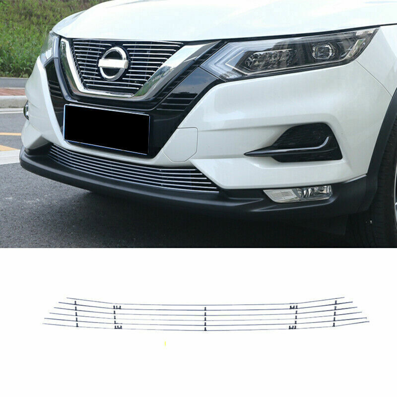 for Nissan Rogue Sport 20-22 Silver Front Lower Mesh Grille Grill Cover Trim 1P
