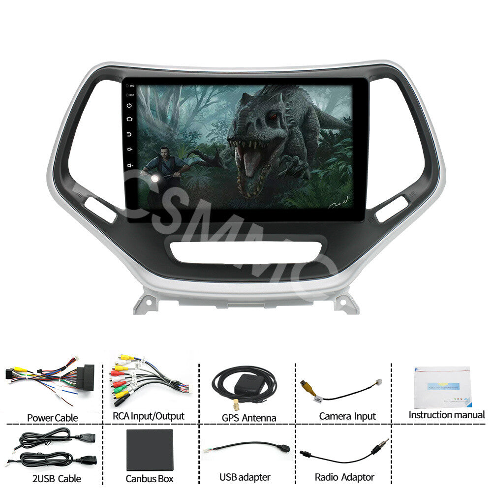 Fit for Jeep Cherokee 2013-2020 Android 14 Car Stereo Radio GPS For CarPlay WIFI