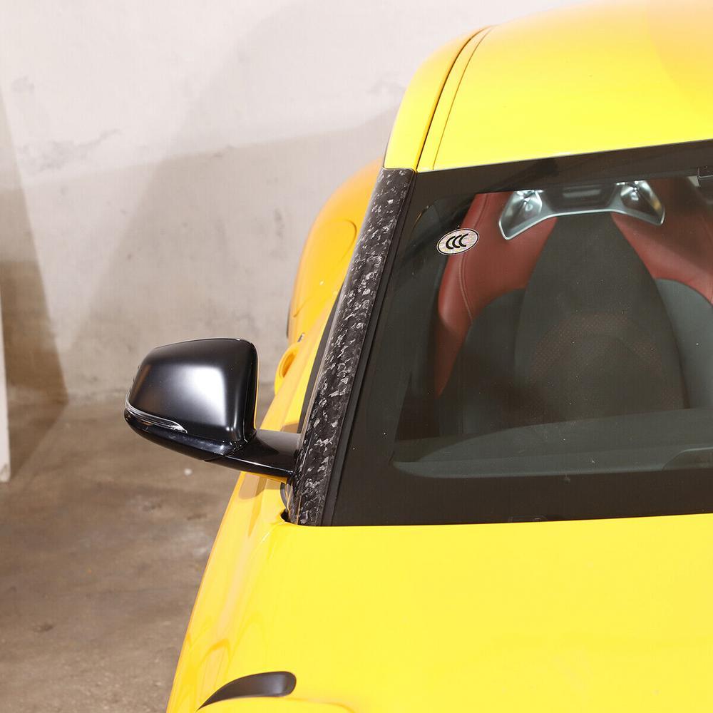 for Toyota Supra 2019-2023 Forged Carbon Exterior A Pillar Panel Cover Trim