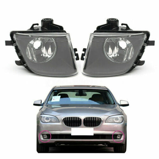 Left+Right Front Fog Light Lamp Shell Cover Set Fit for BMW F01 F02 F04 740i 750
