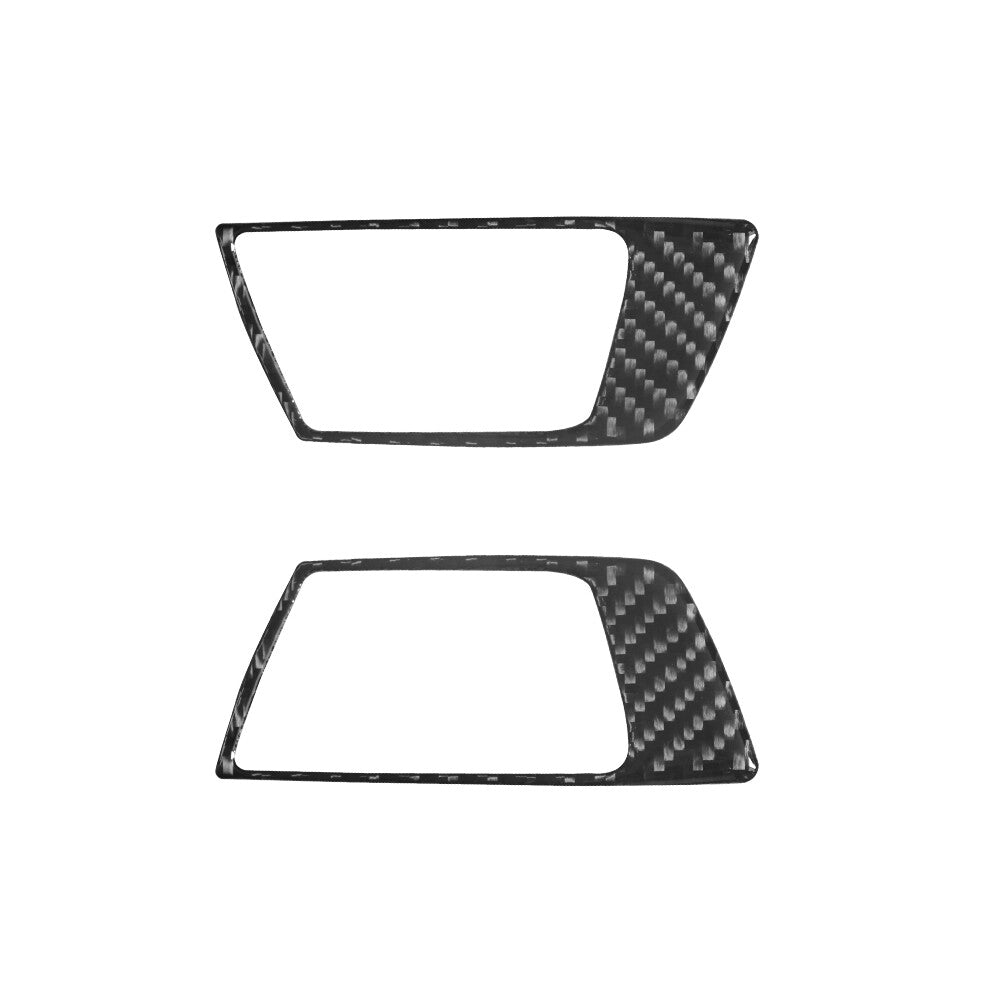 2Pcs Carbon Fiber Rear Door Handle Sticker Cover Trim for Ford Fiesta 2011-2015