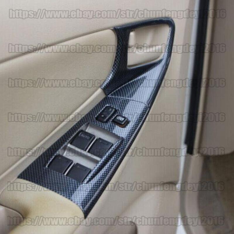 for Toyota for Corolla 03-08 Carbon Fiber car Interior Door Handle Cover Trim 4pcs