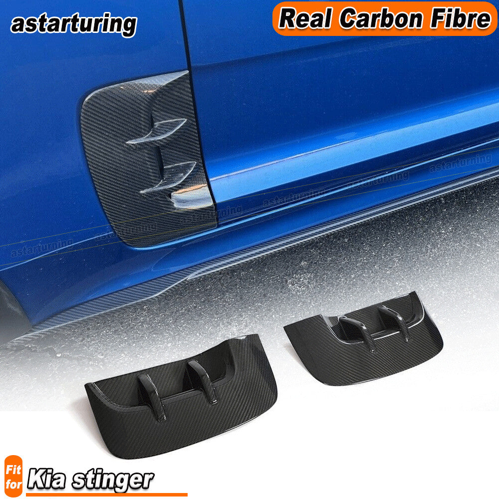 for Kia stinger 2018-23 REAL CARBON FIBER Side Wing Air Fender Intake Vent Cover
